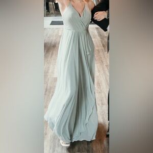 Azazie Catarina Bridesmaid Dress, Agave, Size A6